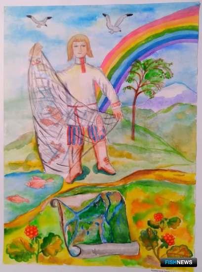 Труд рыбаков Заполярья запечатлели в рисунках и поделках