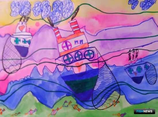 Труд рыбаков Заполярья запечатлели в рисунках и поделках