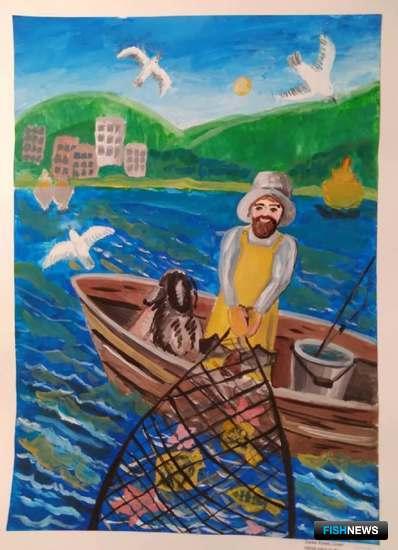 Труд рыбаков Заполярья запечатлели в рисунках и поделках