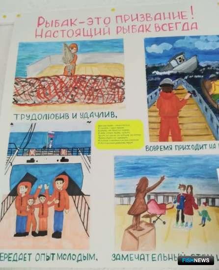 Труд рыбаков Заполярья запечатлели в рисунках и поделках