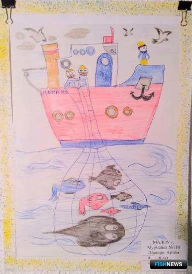 Труд рыбаков Заполярья запечатлели в рисунках и поделках