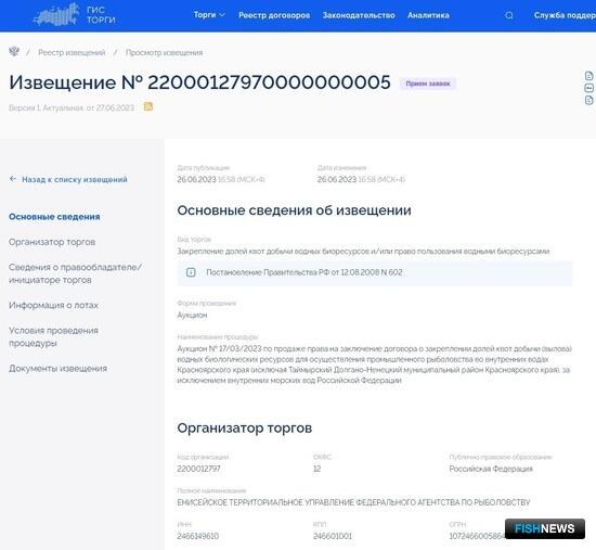 Права на добычу ценных рыб разыграют в Красноярске